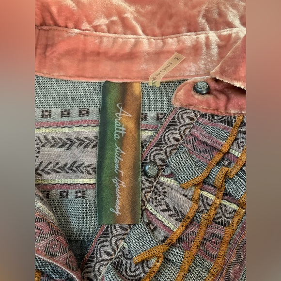 Aratta Silent Journey Mixed Fabric Button Up Dress M - Picture 7 of 8